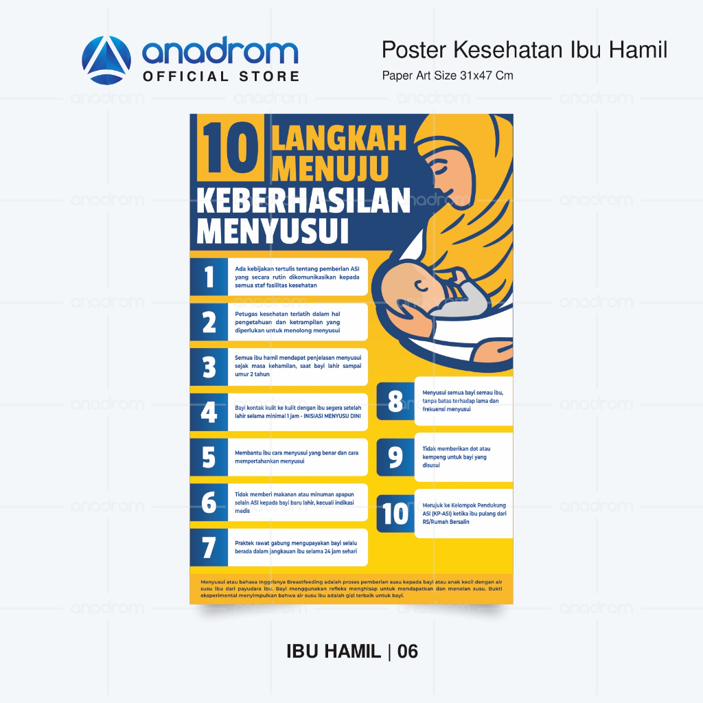 Jual Poster Kesehatan Ibu Hamil Poster Ibu Menyusui Poster Asi