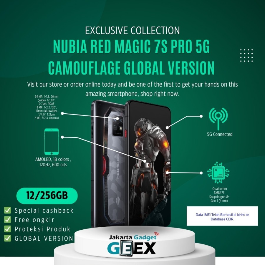 Jual Nubia Red Magic 7s Pro 5G Global Version Camouflage 12GB 256GB ...