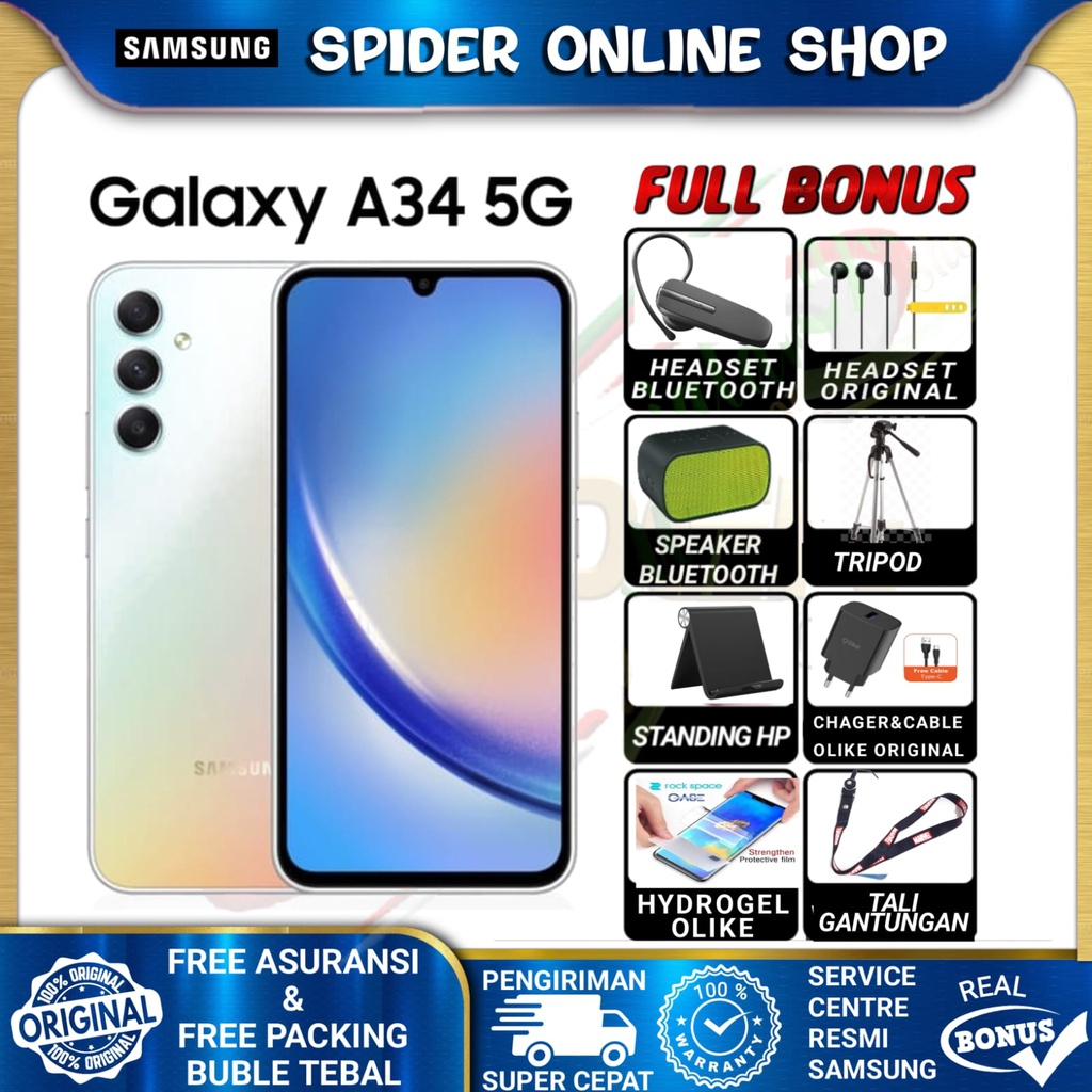 Jual Samsung Galaxy A34 5G 8/128 & 8/256 Ram 8GB Rom 256GB Garansi ...
