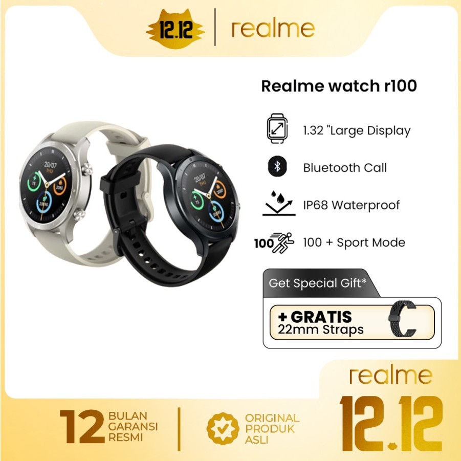 Jual realme watch R100 Smartwatch 1.32