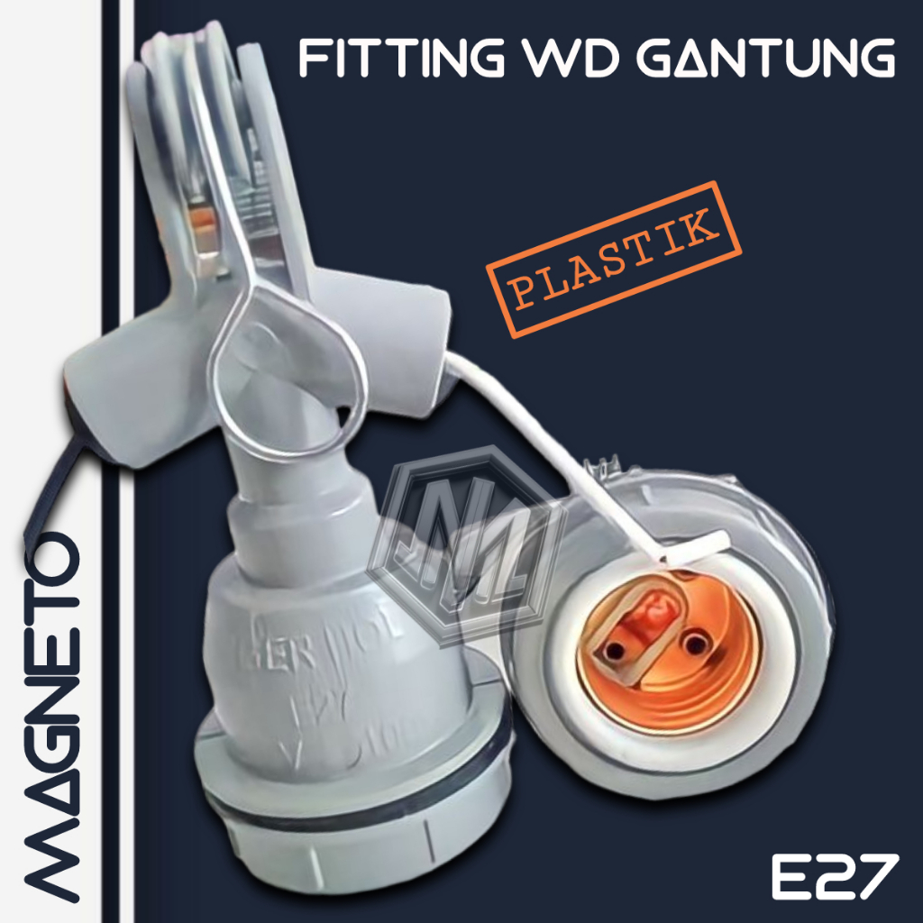 Jual FITING WD GANTUNG PLASTIK E27 OUTDOR ANTI AIR RUMAH KAP LAMPU ...