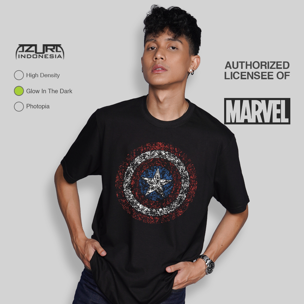 Jual Azura Indonesia Tshirt Marvel Original Captain America Grunge ...