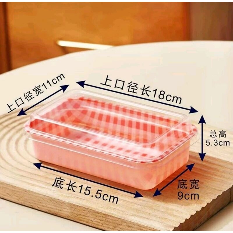 Jual Kotak Kue Mika Paper Cake Box Korean Lunch Box Roti Donat Bolu ...