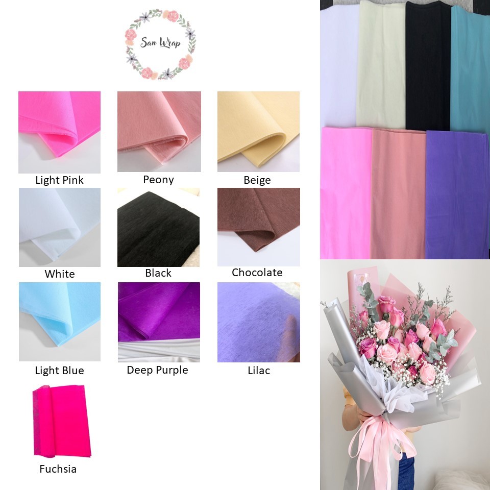 Jual Lembar Kertas Tissue Buket Bunga Tissue Paper Craft Wraping