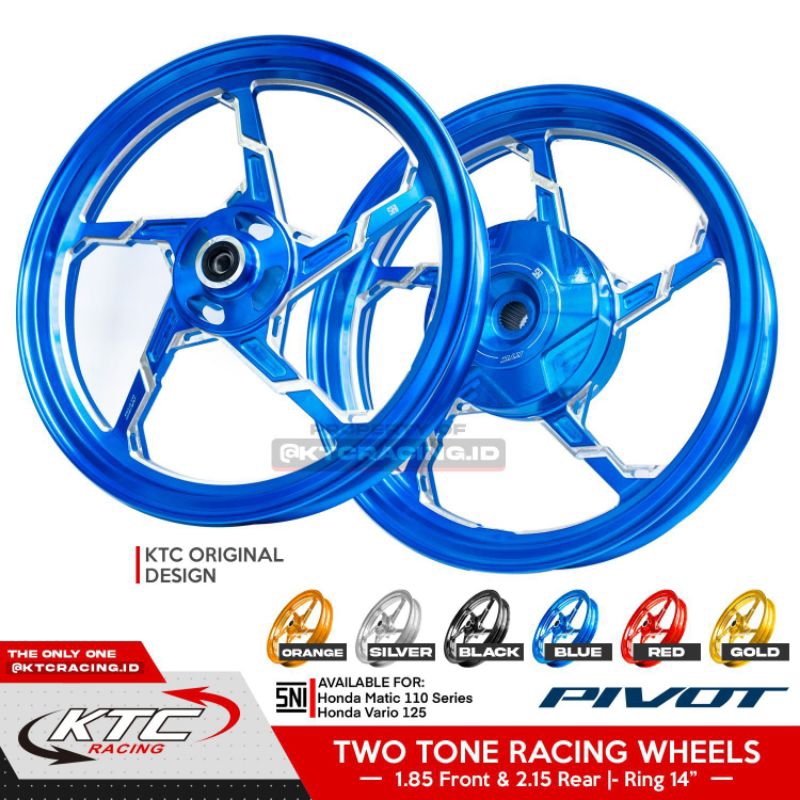 Jual VELG KTC RACING TWO TONE PIVOT VARIO 110/BEAT/SCOOPY/SPACH/UK 185/ ...