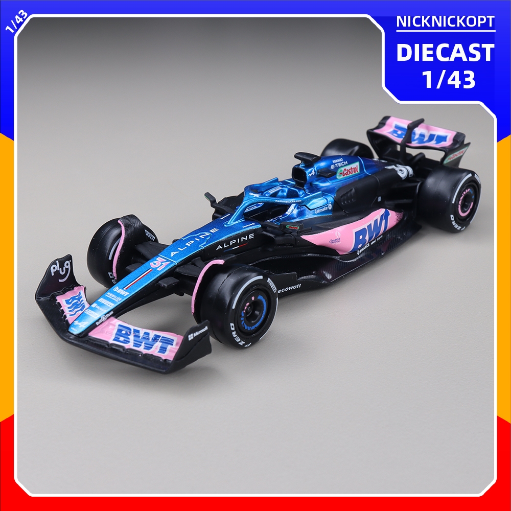 Bburago Alpine A523 Formel-1 Modellauto 1/43 – Season 2023, Fahrer Ocon