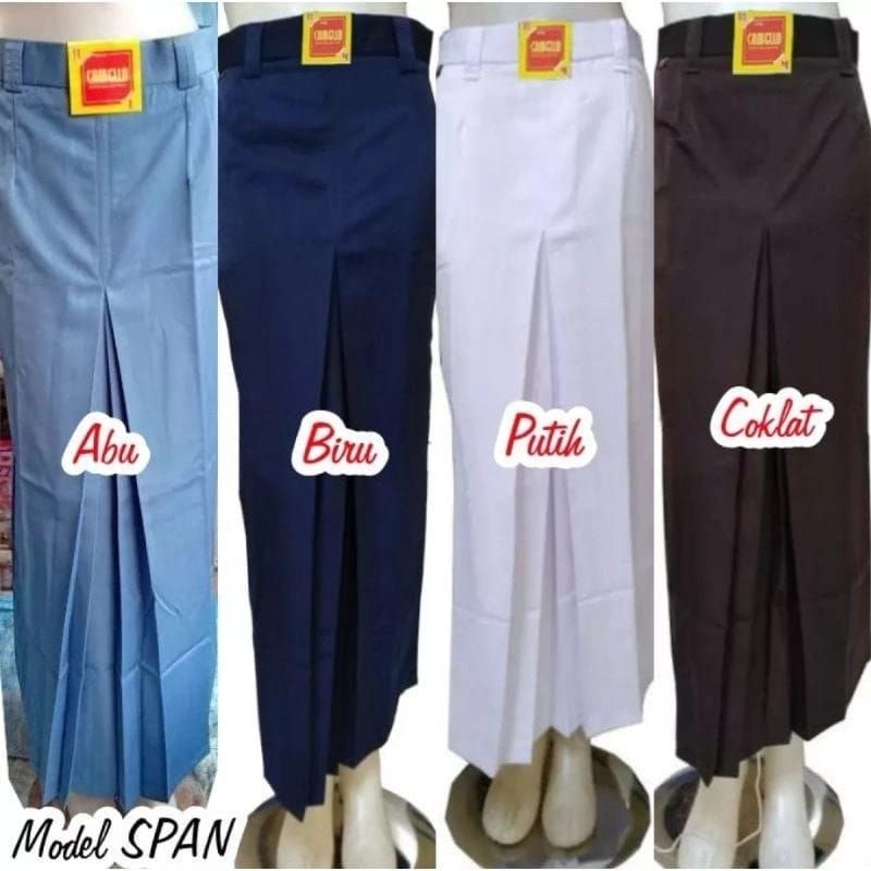 Jual ROK SERAGAM SEKOLAH MODEL SPAN Belah Tengah SMA Dan SMP | Shopee ...