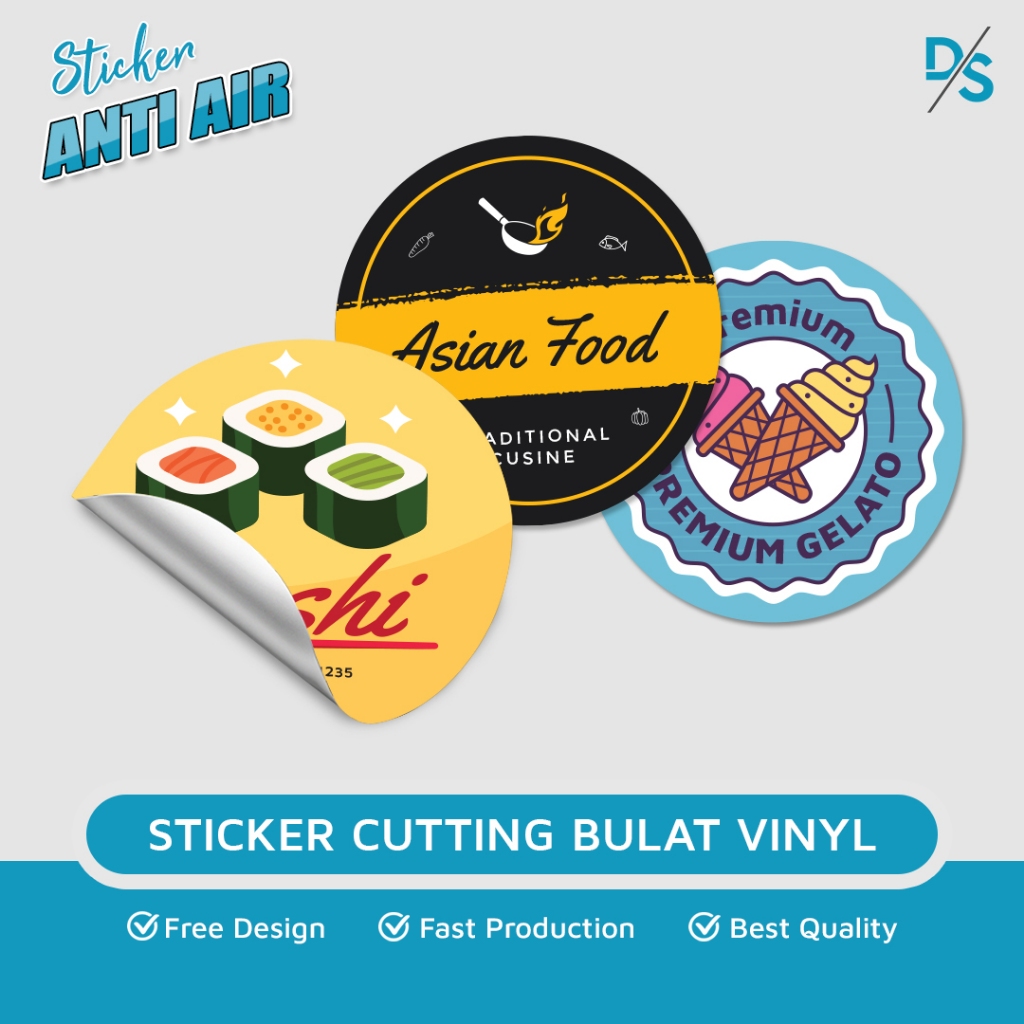 Jual DSPRINTING - Cetak Custom Stiker Vinyl Bulat / Label Makanan ...