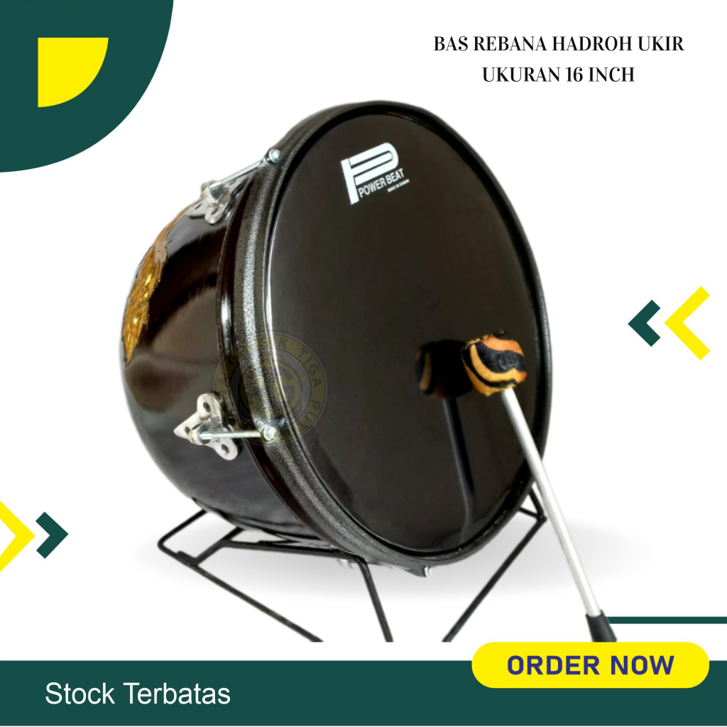 Jual bas rebana Bas habib syeh ukuran 40 ukir rebana HADROH alat hadroh ...