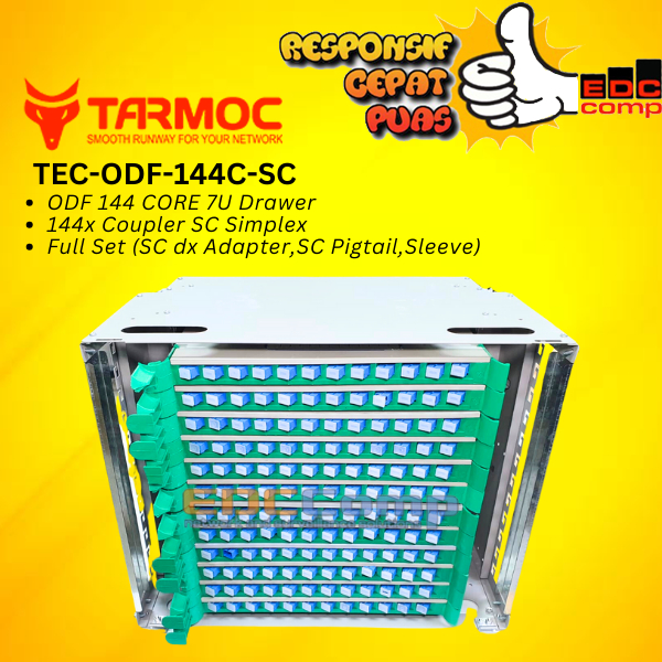 Jual Fiber Optic ODF 144 Core Full Set (SC Adapter,SC Pigtail,Sleeve ...