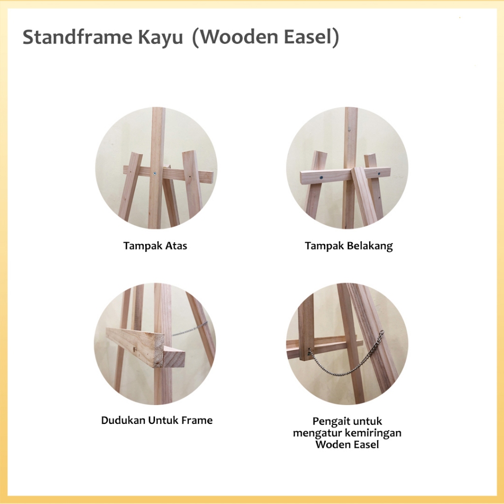 Jual Stand frame foto prewedding besar / stand bingkai kayu / stand ...