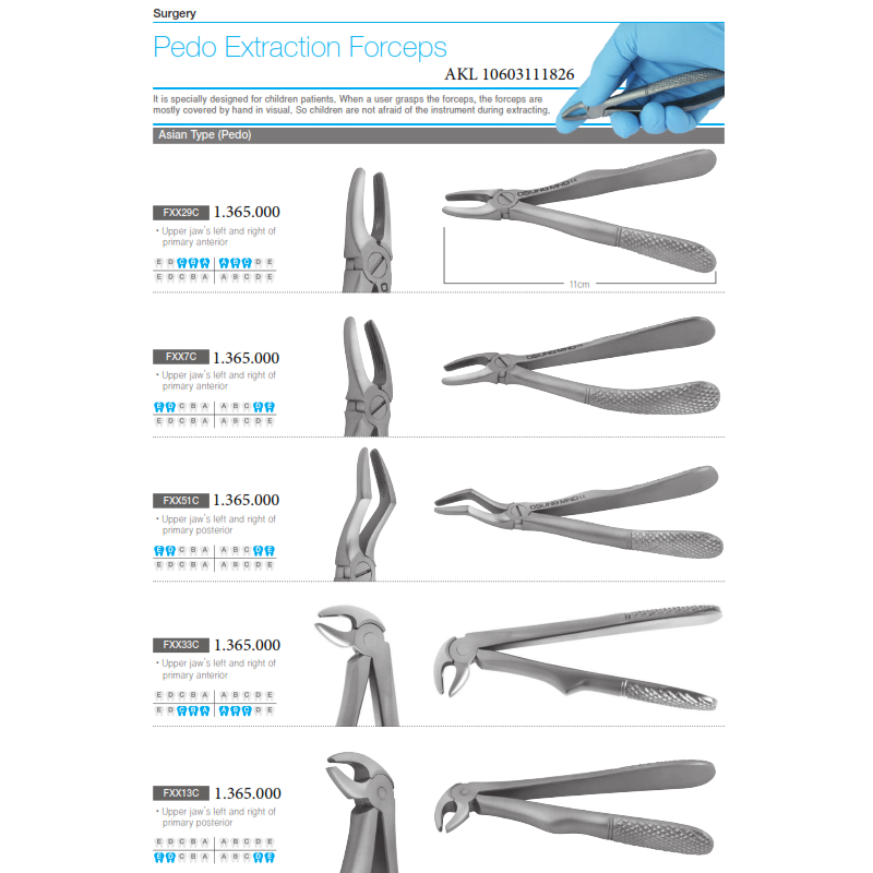 Jual Osung Tang Extraction Forceps Cabut Gigi Anak Pedo Atas Bawah ...