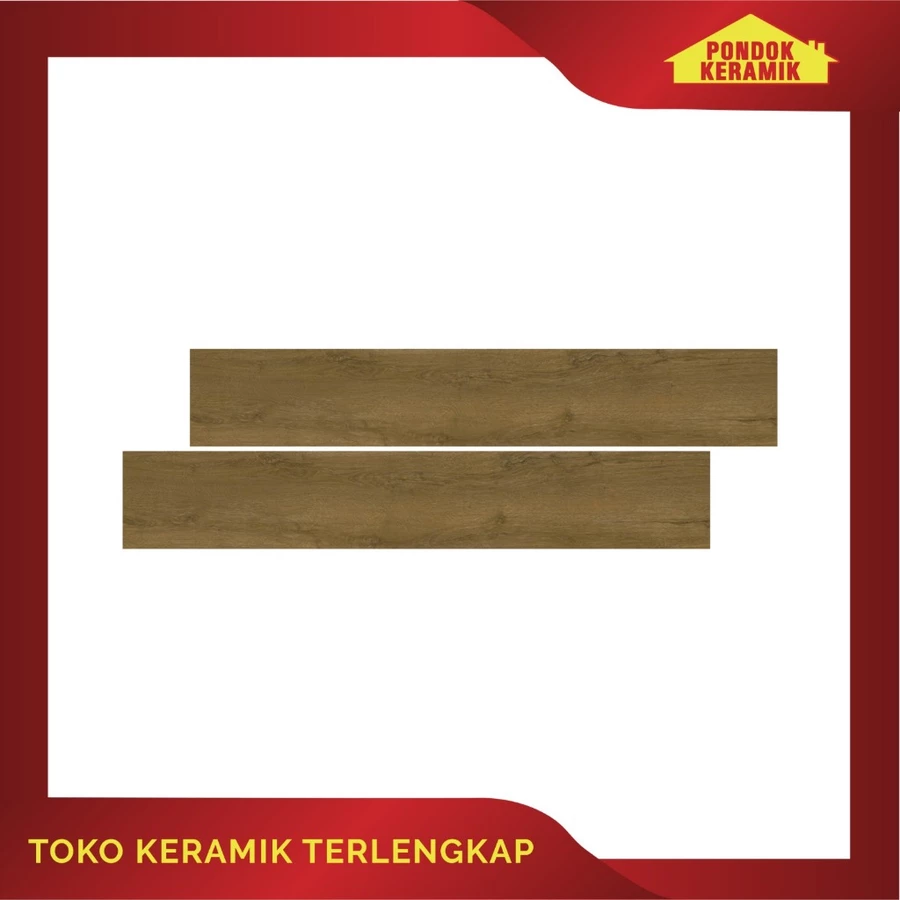 Vinyl Lantai 3 mm Motif Kayu Alvera Butternut Brown 15,24 x 91,44