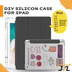 DIY iPad Case for iPad Gen 9/10 Air 3/4/5 10.2/10.9 inch Pro 11 2018/2022 with Pencil Holder Auto Wake/Sleep Magnetic iPad Case