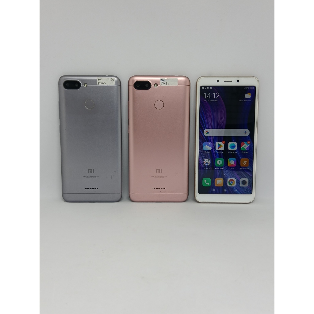 Jual Hape Redmi 6 Ram 4gb internal 64gb Second Original Murah | Shopee ...