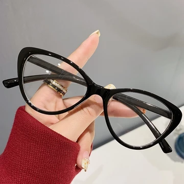 Kacamata Korea Wanita Cat Eye Eyeglasses Kacamata Wanita Gaya Retro Cat Eye Anti Radiasi