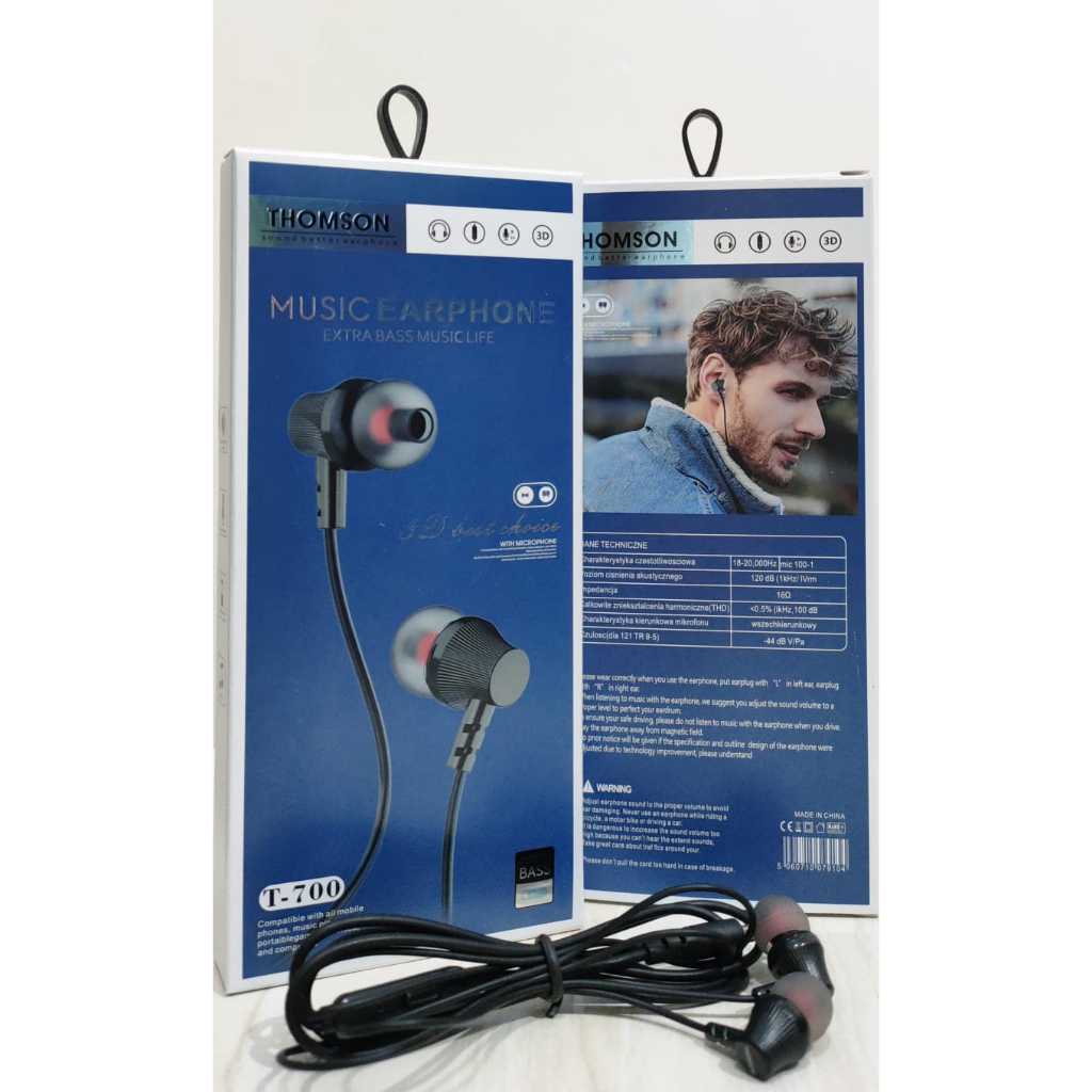 Jual Handfree Thomson T-700 With Microphone Earphone Thomson T-700 Best ...