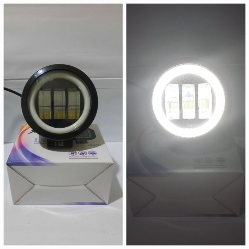 Jual lampu tembak 3mata cob led bulat flash putih