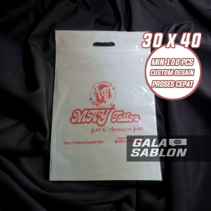 Jual Custom Sablon Plastik Klippondzipperklip Plongplastik Sablon Uk 30x40 Shopee Indonesia 4951