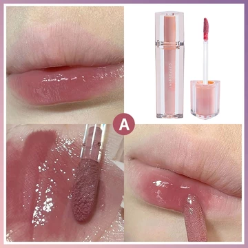 CAPPUVINI Lip Gloss Iced Tea Jelly Tint Lipstik Glossy Water Mirror Lip Glaze Iced Tea Mirror