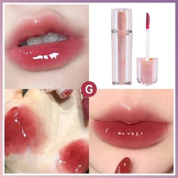 CAPPUVINI Lip Gloss Iced Tea Jelly Tint Lipstik Glossy Water Mirror Lip Glaze Iced Tea Mirror