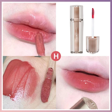 CAPPUVINI Lip Gloss Iced Tea Jelly Tint Lipstik Glossy Water Mirror Lip Glaze Iced Tea Mirror