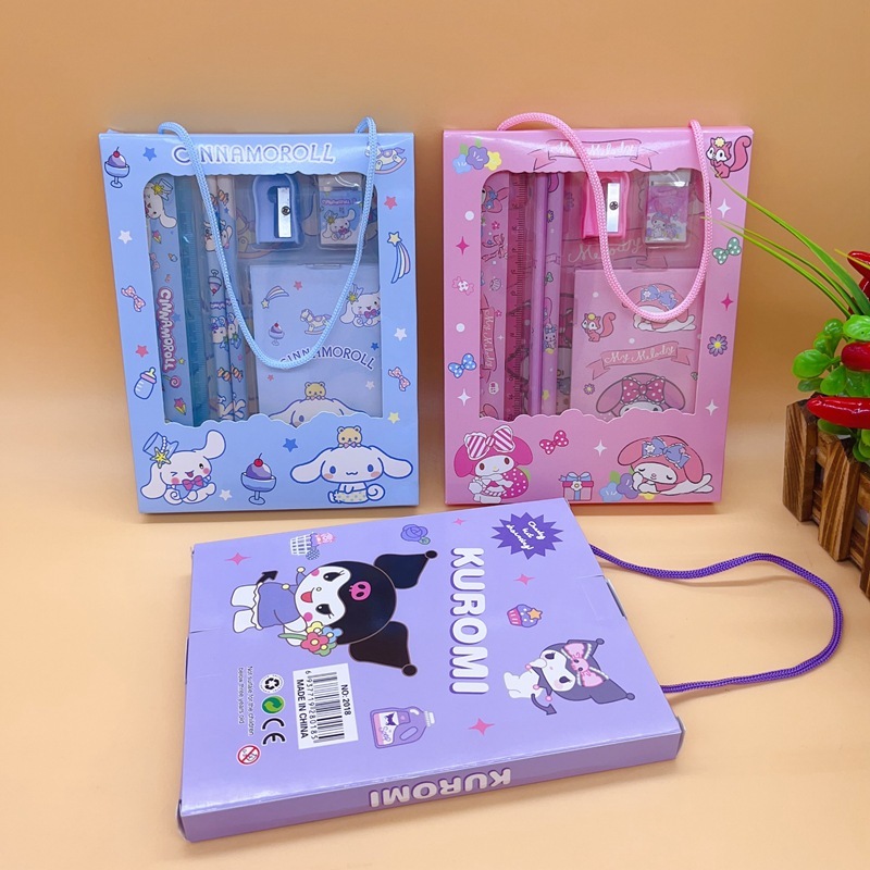 Jual Gift Set Alat Tulis Sekolah 6 In 1 Sanrio - Alat Tulis Pensil ...