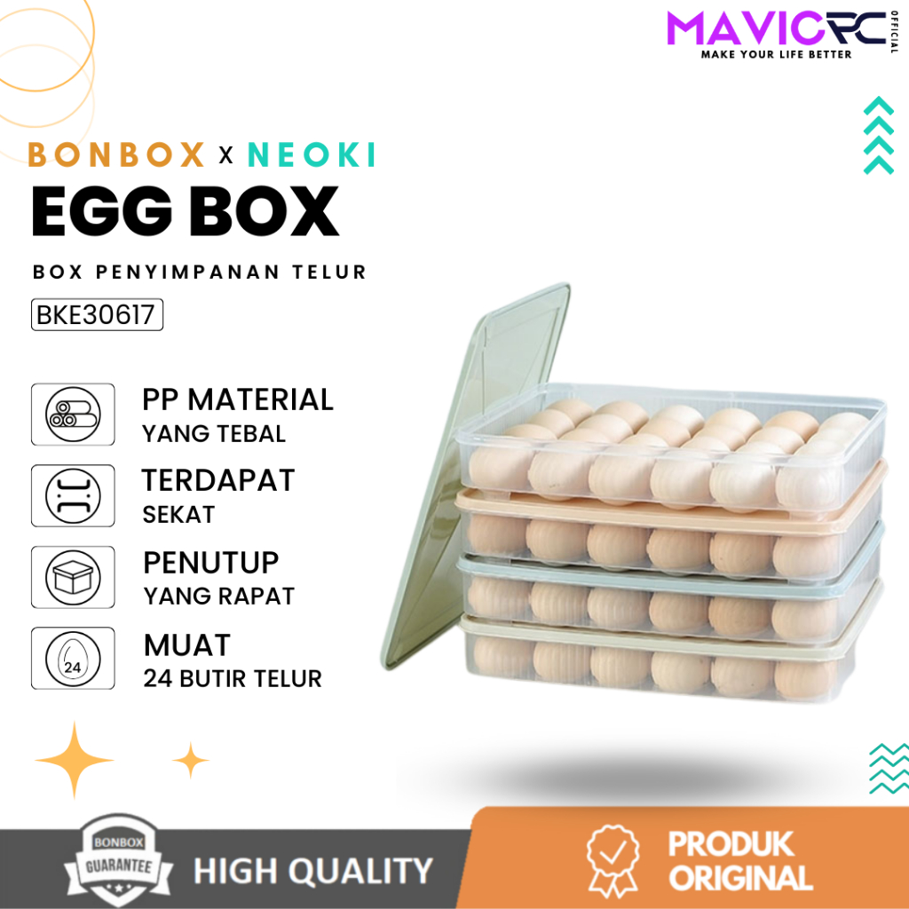 Jual NEOKI x BONBOX BKE30617 Rak Telor Tempat Penyimpanan Telur Egg ...