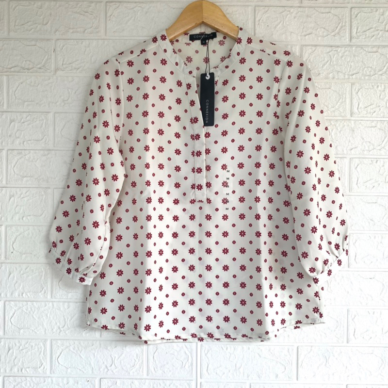 Connexion 3/4 Blouse With Button Ballon