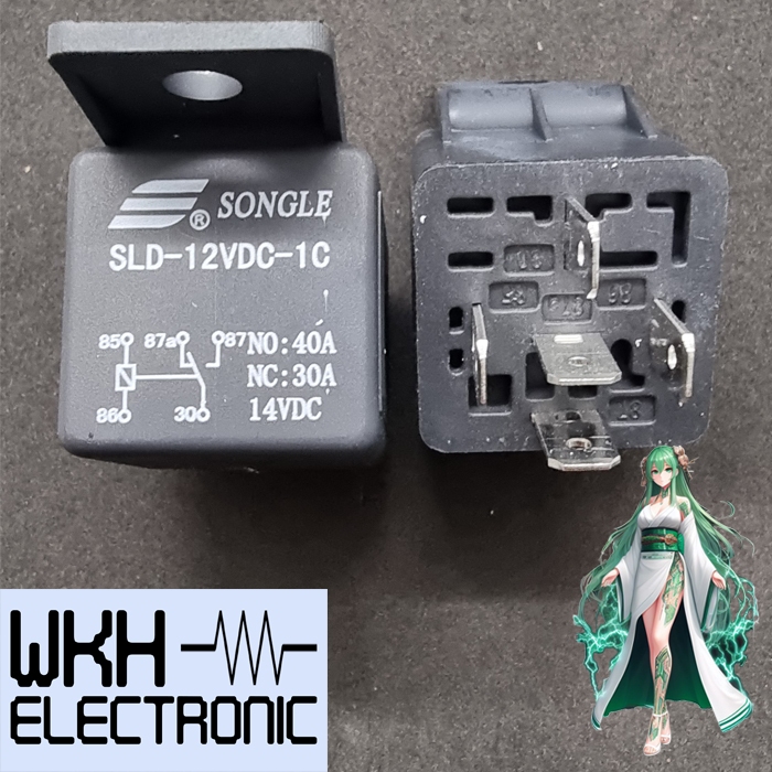 Jual RELAY 5 KAKI 12V 30A MOBIL MOTOR PEMUTUS ARUS SLD12VDC1C