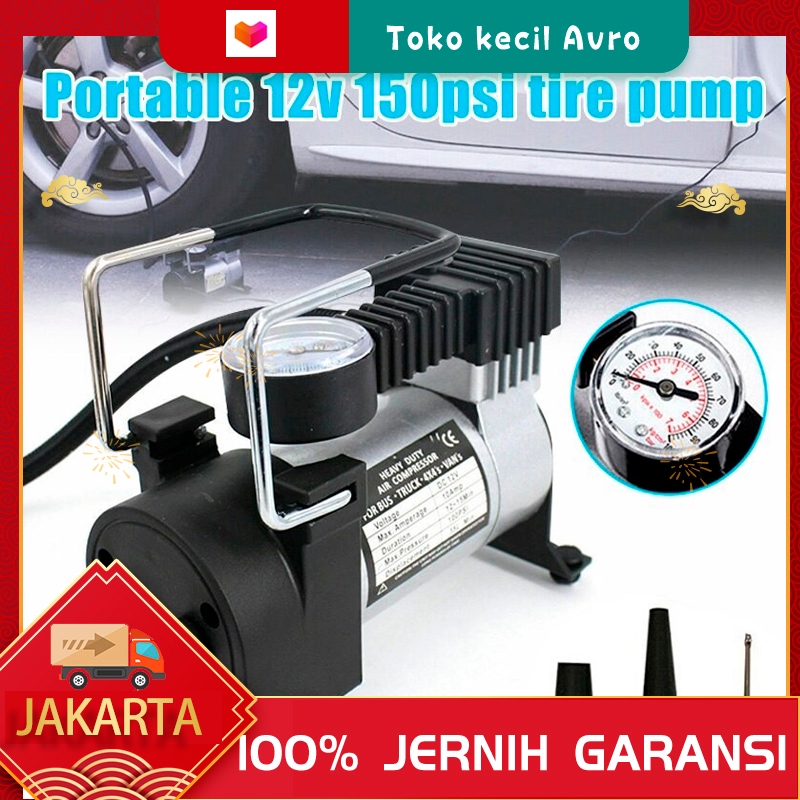 Jual Kompresor Angin Listrik Kompresor Mini Pompa Ban Mobil Motor ...