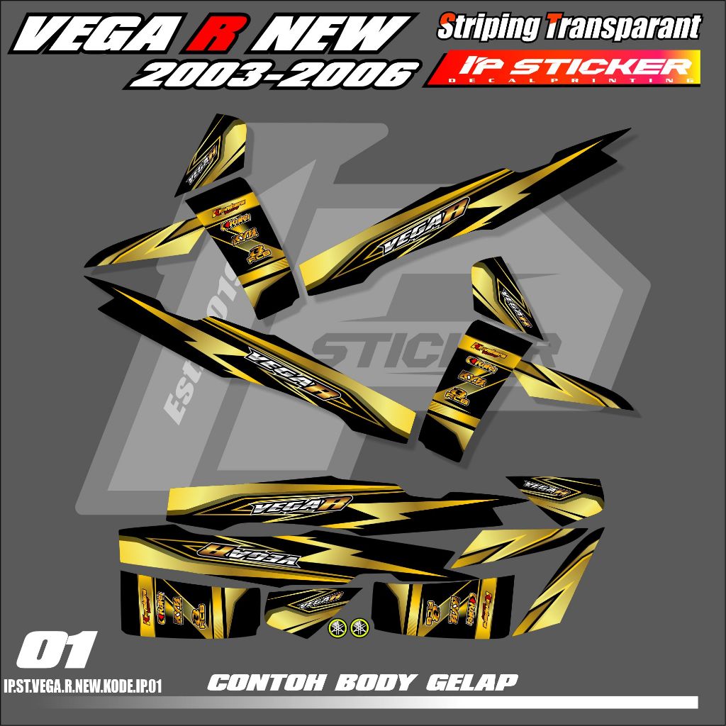 Jual VEGA R NEW (COD) STIKER STRIPING MOTOR YAMAHA VEGA R NEW TAHUN ...