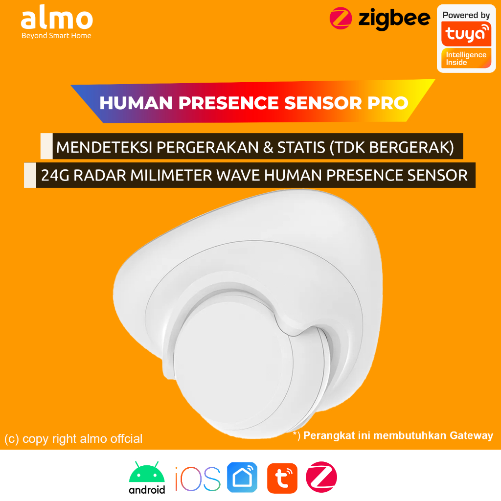 Human Presence Sensor MmWave - Zigbee & Tuya Kompatibel - Für Smart Home Automatisierung