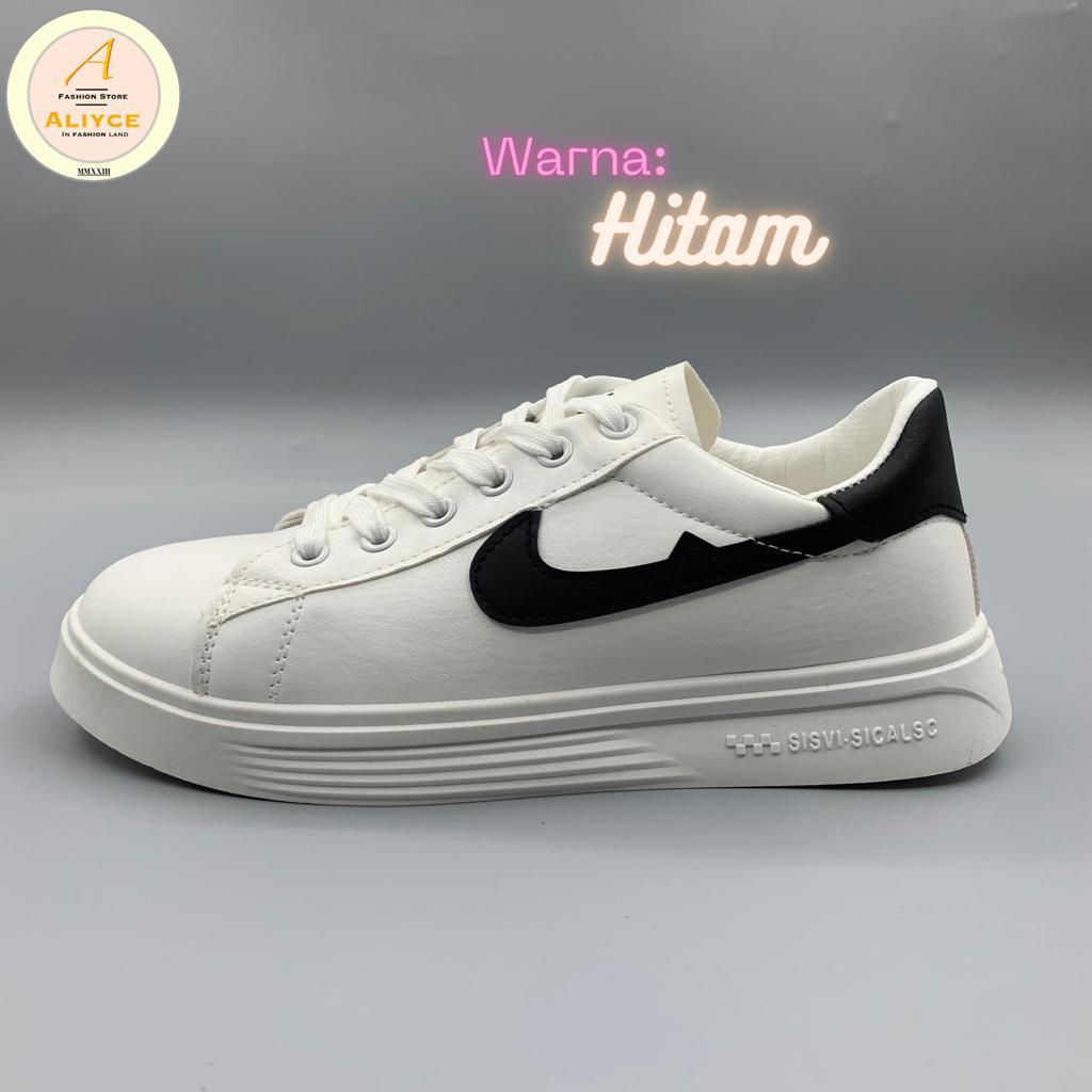 Aliyce Sepatu Sneakers Putih Kasual Premium Pria