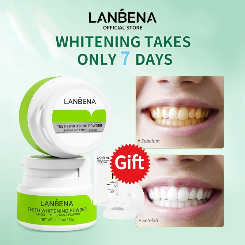 Jual [BPOM] Lanbena Pemutih Gigi Teeth Whitening Powder 30 gr pasta gigi Teeth Whitening Pen