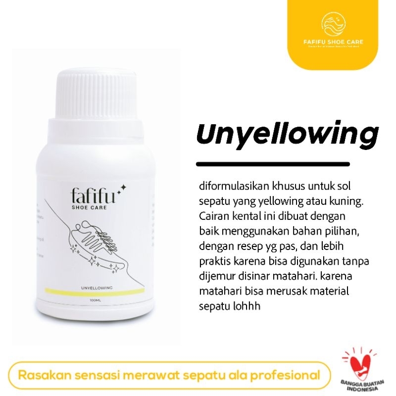 Jual Unyellowing Liquid Memutihkan Kembali Sol Sepatu Menguning