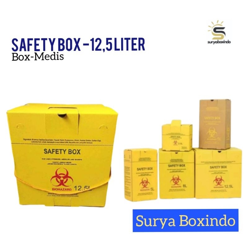 Jual Safety Box 12.5 Liter /Biohazard/Tempat Sampah Medis | Shopee ...