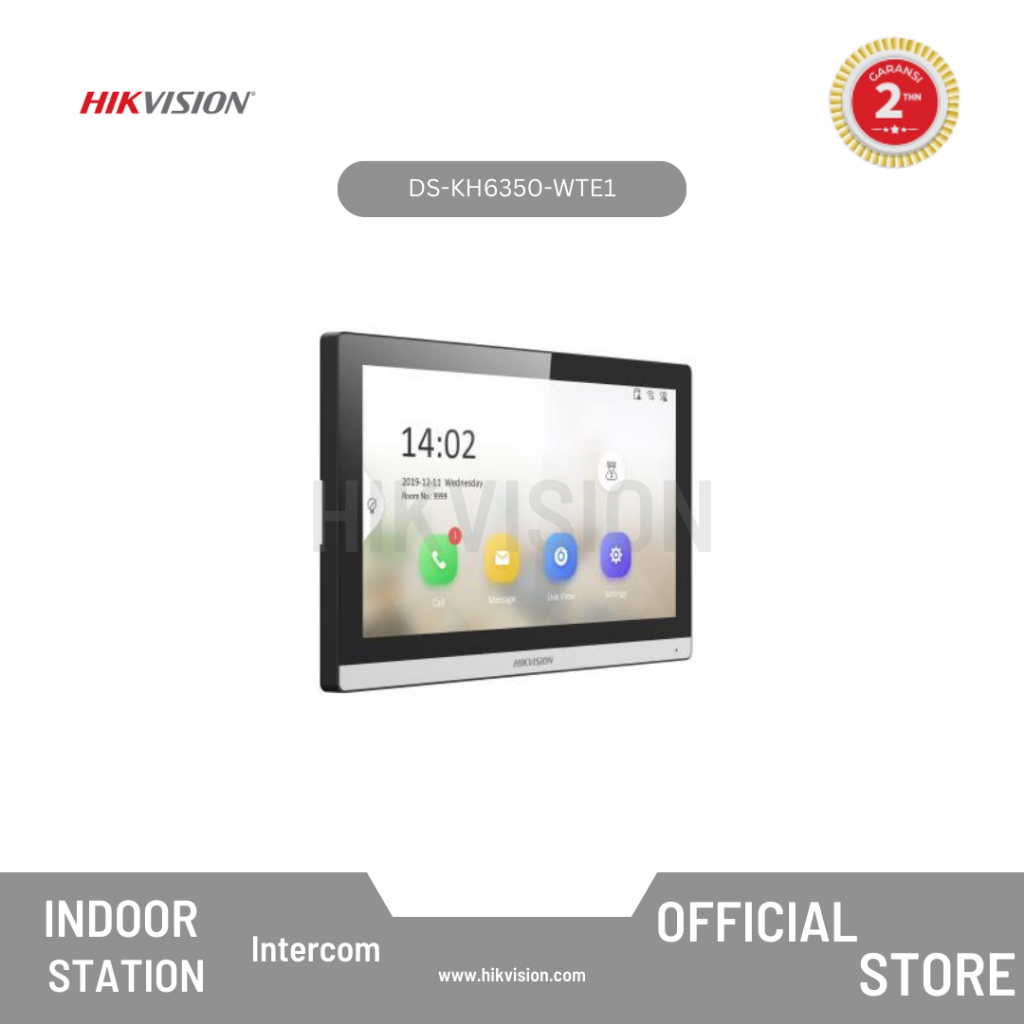 Jual HIKVISION - DS-KH6350-WTE1 Indoor Station Intercom KH6 Series IP ...