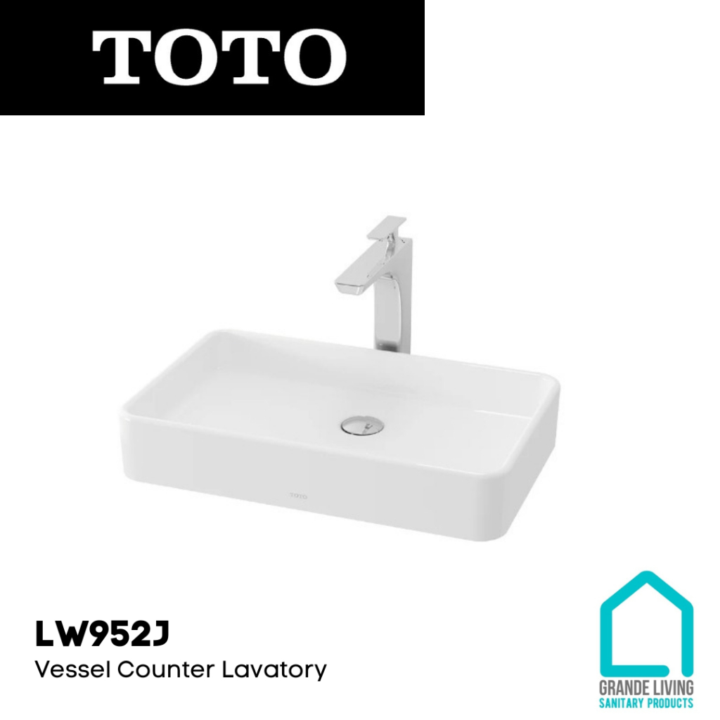 Jual TOTO Wastafel Keramik Meja LW952J Body Only | Shopee Indonesia