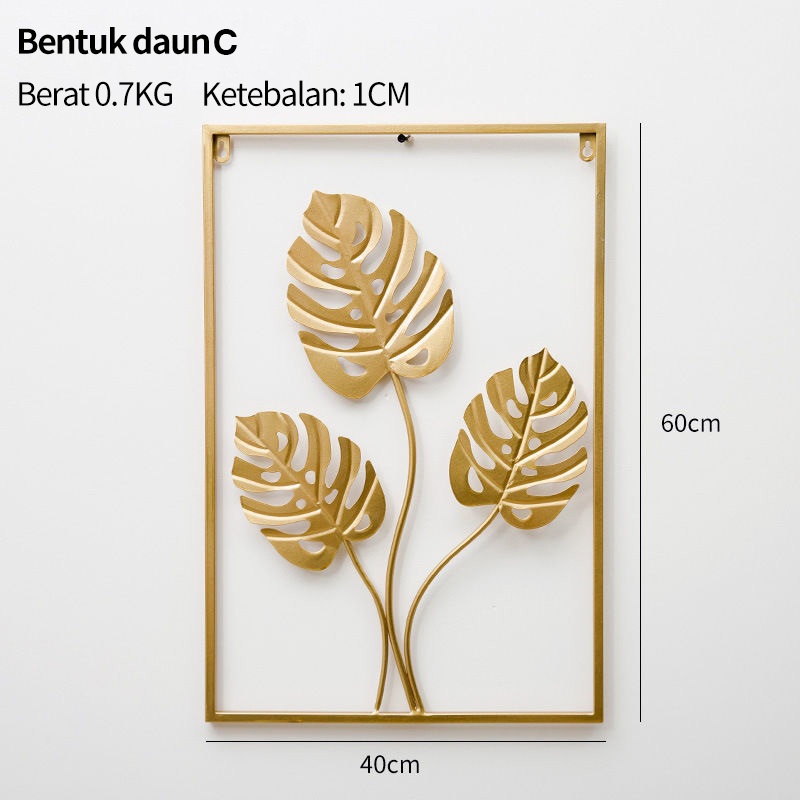 Jual Walldecor Hiasan Dinding Frame Metal Gold Besi Wall Decor Nordic