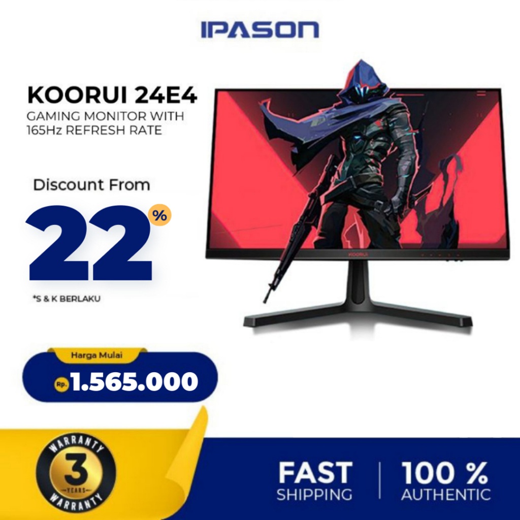KOORUI 24E4 24 Inch FHD Gaming Monitor with 165Hz refresh rate