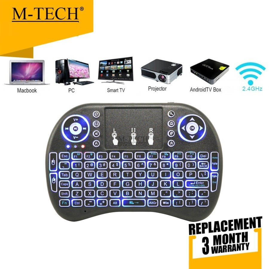 Jual M-Tech Keyboard Mini Airmouse Wireless + Touchpad For Smart TV Box ...