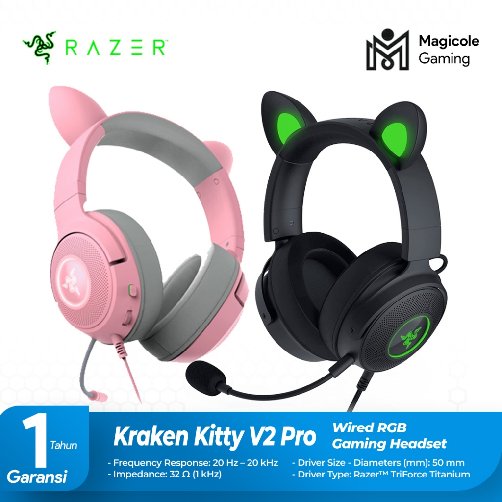 Jual Razer Kraken Kitty V2 Pro Wired RGB Gaming Headset | Shopee Indonesia