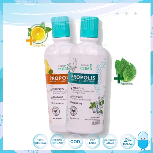 Jual SECRET CLEAN PROPOLIS ANTISEPTIC MOUTHWASH 500 ML MENCEGAH GIGI