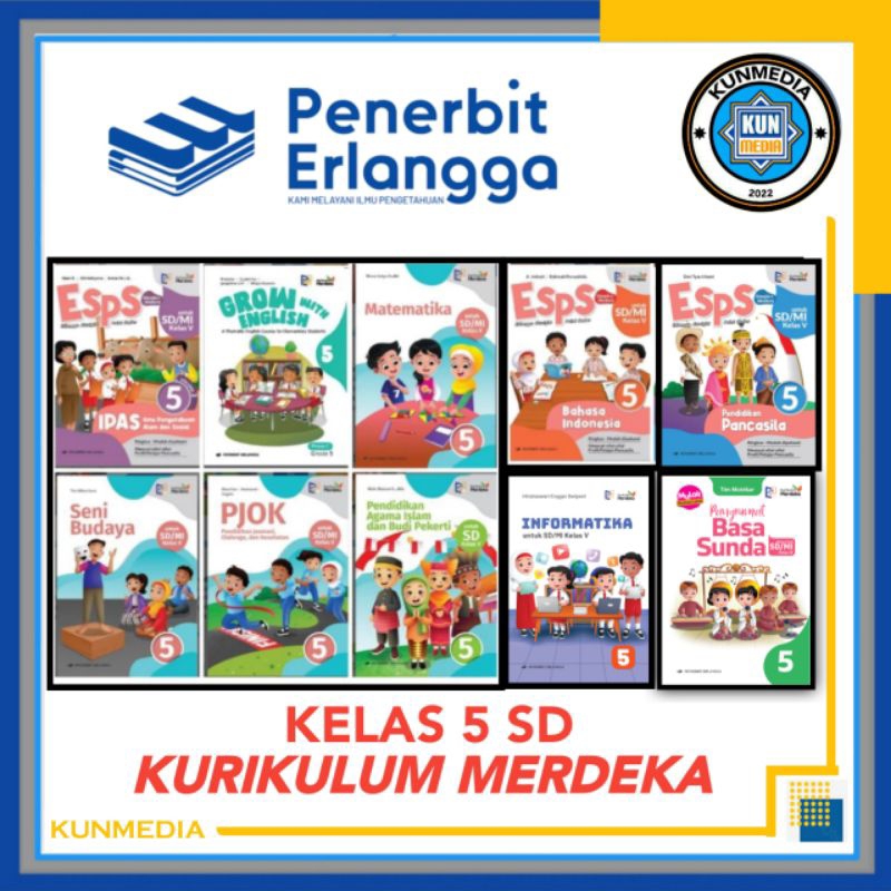 Jual ORIGINAL BUKU PAKET KELAS 5 SD KURIKULUM MERDEKA ERLANGGA VKM ...