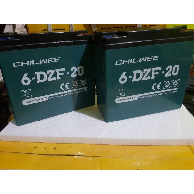 Jual Aki ECERAN CHILWEE 6 DZF 20 dan 6EVF 32Ah Original termurah sepeda ...