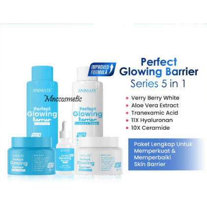 Jual PAKET SKINCARE ANIMATE GLOWING BARRIER 5 in 1 [BIRU] | Shopee