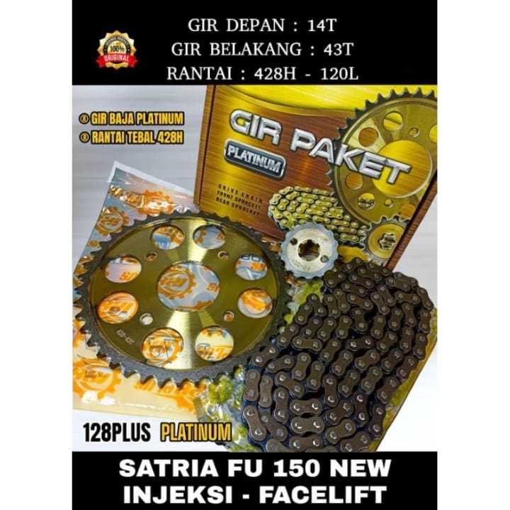 Jual GEAR GIR RANTAI SET GIR PAKET - SATRIA FU 150 NEW , FACELIFT ...