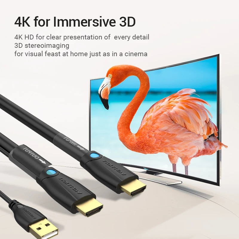 VENTION Kabel HDMI 8m 10m for Structure Cabling Stable - foto 1
