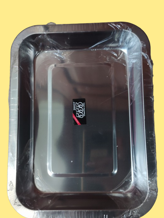 Jual Talam kotak stainless kedalaman nampan besi t 4 cm | Shopee Indonesia